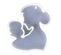 Itkcozcg Gioielli alla moda, in resina super lucida, con scritta in lingua inglese "Mother and Baby", per portachiavi e ciondoli in resina epossidica