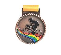 Itkcozcg Medaglie del premio del bronzo dell'oro dell'argento del metallo con le medaglie dei vincitori del nastro per i bambini adolescenti evento aula ufficio e ciclismo sportivo