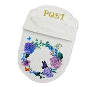 Itkcozcg Metallo ornato per la decorazione della parete esterna Finitura resistente alla ruggine Facile installare Garden Courtyard Mail Holder decorativo ferro cassetta postale per esterni