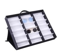 Itkcozcg Organizer compatto per occhiali da sole con struttura in tessuto, alla moda, ideale per presentare una scatola per occhiali rivestita in tessuto, Misura unica, come descritto