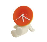 Itkcozcg Orologio da tavolo silenzioso in ceramica con figura di statua al tramonto alimentato a batteria orologio da tavolo ornamento decorazione soggiorno regalo creativo