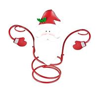 Itkcozcg Porta bottiglia di vino di Natale in vetro con pupazzo di neve Babbo Natale Holiday Cup Holder Cucina Bottiglia di vino