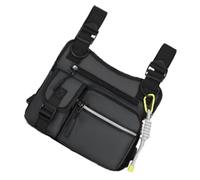 Itkcozcg Pratica tracolla Utility Chest Pack leggero resistente all'usura borsa con scomparti multipli Borsa tracolla regolabile, grigio, One Size