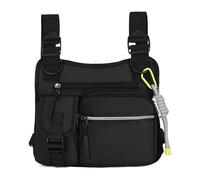 Itkcozcg Pratica tracolla Utility Chest Pack leggero resistente all'usura borsa con scomparti multipli Borsa tracolla regolabile, Nero , One Size
