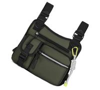 Itkcozcg Pratica tracolla Utility Chest Pack leggero resistente all'usura borsa con scomparti multipli Borsa tracolla regolabile, Verde, One Size