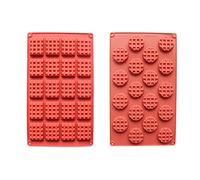Itkcozcg Set di 2 stampi in silicone da 18/20 cavità, per torte, biscotti, cioccolatini