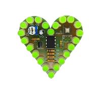 Itkcozcg Set di luci a LED a forma di cuore con facile saldatura e layout dei componenti trasparente per progetti educativi principianti circuito analogico scheda pratica