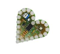 Itkcozcg Set di luci a LED a forma di cuore con facile saldatura e layout dei componenti trasparente per progetti educativi principianti circuito analogico scheda pratica