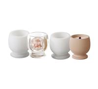 Itkcozcg Set di stampi multiuso in silicone robusto per calici per candela, portatili, per resina, gesso, forniture artigianali di dimensioni assortite