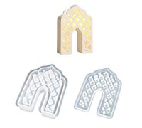 Itkcozcg Set di stampi per portachiavi in silicone robusto per casa alla moda, forniture artigianali in resina epossidica con lettera per personalizzare gioielli