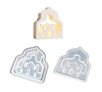 Itkcozcg Set di stampi per portachiavi in silicone robusto per casa alla moda, forniture artigianali in resina epossidica con lettera per personalizzare gioielli