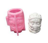 Itkcozcg Stampi in silicone a forma di statua di leoni danzanti per resina epossidica, candele, sapone, fondente, stampi in silicone per torte al cioccolato