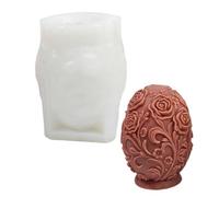 Itkcozcg Stampi per uova di Pasqua, candele, cerotti, uova di fiori, stampi in silicone per ornamenti in resina epossidica