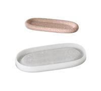 Itkcozcg Stampo in silicone a forma di ovale Vassoio in resina Stampo per candela/tazza di candela Stampo fatto a mano per la decorazione del tavolo per la casa stampi strumento