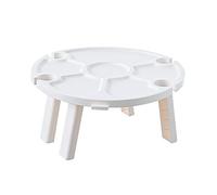 Itkcozcg Tavolo da spiaggia portatile per sabbia ed erba tavolo da vino all'aperto vino e formaggi tavola da spiaggia portatile pieghevole