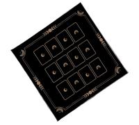 Itkcozcg Velvetss Tarocchi Panno da lettura Simboli occulti Velluti artistici Divinazione Stuoie per pratica spirituale Accessorio pieghevole Tarocchi Rituale Mat