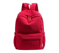 Itkcozcg Zaino in tessuto di velluto a coste resistente all'usura ispirato alla Corea, comodo, ideale per escursioni, zaino essenziale resistente all'usura, Rosso