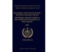 ITLOS Pleadings, Minutes of Public Sittings and Documents / M (Copertina rigida)