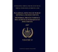 ITLOS Pleadings, Minutes of Public Sittings and Documents / M (Copertina rigida)