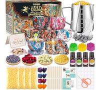 ITMNMNL Kit per Candele Fai da Te, Set con 50 Stoppini, 8 Barattoli, Coloranti - per Principianti