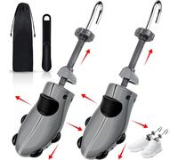 ITMNMNL Tendiscarpe e Allarga Scarpe Uomo, 2 Pcs Forma Professionale Con Larghezza Regolabile, Taglia 40-47 - Grigio