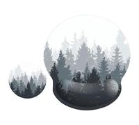 ITNRSIIET Set di tappetino per mouse e sottobicchiere, tappetino ergonomico per mouse con supporto per il polso, base in gomma antiscivolo, comodo supporto per poggiapolsi in memory foam, supporto e