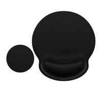 ITNRSIIET Tappetino per mouse ergonomico con supporto per il polso, superficie liscia, base in gomma antiscivolo, comodo per ufficio, sollievo dal dolore, 24,9 x 23,1 cm, nero