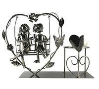 ito electronics Portabottiglie a dondolo per coppia di balli, regalo di nozze, a forma di cuore, portabottiglie di vino