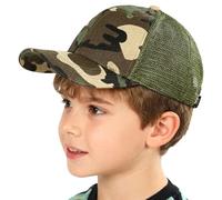 ITODA Berretto da Baseball per Bambini in Rete di Cotone, per Ragazzi e Ragazze, Cappello Mimetico, Cappello a Tesa Larga, Cappello con Visiera per Ciclismo, Campeggio, Pesca, Viaggi, Spiaggia, età