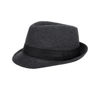 ITODA Cappello da uomo Trilby & Panama, classico Fedora, Jazz Cap, Vintage Roll-up, Gentleman & Gangster Party Hat Dark Grey, Grigio scuro.