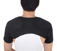 ITODA Fascia per spalle calda in lana imbottita per spalle Doppio supporto per spalla, caldo per ufficio e casa, articolazione spalle supporto,in cashmere (Grigio scuro(XL 47-50cm))