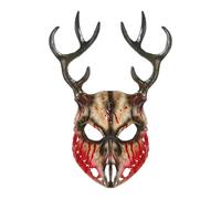 ITODA Maschera a testa di capra con teschio gotico spettrale 3D con corna di corna di demone di ariete, maschere di animali realistiche spaventose per Halloween, carnevale, feste, cosplay, decorazione