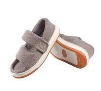 ITODA Pantofole da donna per diabetici, vestibilità larga, pantofole gonfie, punta aperta, comode, per anziani, antiscivolo, pantofole per gravidanza, traspiranti, per edema, scarpe diabetiche