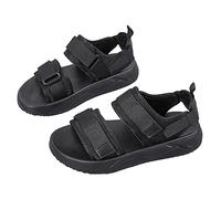ITODA Scarpe per diabetici da donna pantofole gonfie extra larghe comode scarpe per anziani traspiranti sandali aperti antiscivolo edema gonfio scarpe da interno pantofole estive, Nero, 38.5 EU