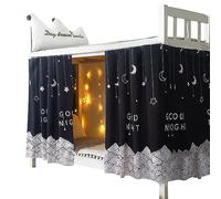 ITODA Tenda a baldacchino per studenti, elegante tenda a baldacchino spessa per letto singolo, resistente alla luce, oscurante, zanzariera per dormitorio, 1,15 x 2 m