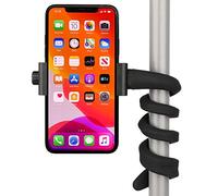 iTODOS Supporto flessibile portatile per cellulare per tapis roulant, Spin Bike, letto, auto, cucina, scrivania, carrello della spesa, compatibile con iPhone, Android, GoPro, DSLR, Action Camera(nero)