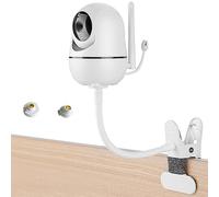 iTODOS Supporto per baby monitor compatibile con HelloBaby HB65/HB6550/HB6558/HB66/HB248, ANMEATE SM935E/SM650, Bonoch, ChildsFarm, braccio flessibile da 8", per fissare la videocamera ovunque tu