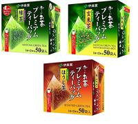 Itoen O ~ I OCHA Premium giapponese tè verde, 3 sapori - tè verde con matcha e genmaicha grigliato tè al riso grigliato e tè arrostito hojicha - 50 bustine per sapore