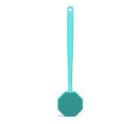 iTokGoK® Scrubber posteriore in silicone infuso argento con manico lungo per doccia, esfoliante per tutti i tipi di pelle, lunga durata, facile da pulire e manico ergonomico antiscivolo, verde menta