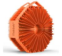 iTokGok® Spazzola esfoliante per il corpo 2 in 1 in silicone con infuso di argento, design su entrambi i lati, spazzola esfoliante per il corpo per tutte le pelli per la doccia, schiuma bene,