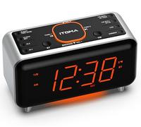 iTOMA Radiosveglia con Controllo Tramite App, Bluetooth, Radio FM, Doppia Sveglia con 4 Modalità di Allarme, Snooze, Dimmer, Luce Notturna, Porta di Ricarica USB CKS208