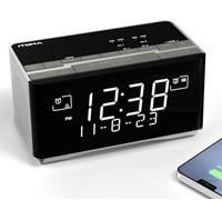 iTOMA Radiosveglia FM e DAB con Porta di Ricarica USB, Altoparlante Stereo Bluetooth, Jack Per Cuffie, Doppio Allarme, Snooze, Display LCD Oscurabile 3501