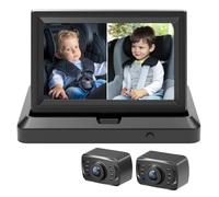 Itomoro Baby Car Camera HD 1080P Dual-Channel Display Baby Car Monitor con 2 IR Night Vision Camera, Facile da installare 5 '' Fotocamera per auto per bambino con visione ampia cristallina per sedile