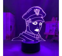ITOMUN Lampada LED Anime Trifoglio Nero Gordon Agrippa per Camera da Letto Decor Luce Alimentata a Batteria Regalo di Compleanno Manga Luce 3D Trifoglio Nero