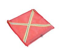 Itonash Bandiere di Sicurezza Rosse da 6 Pezzi, Costruzione Robusta con Anello in Filo Metallico per il Trasporto di Rimorchi di Camion, Striscia Riflettente su un Lato, Bandiere di