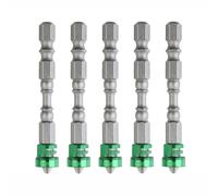 Itonash Bit di Cacciavite 5 Pezzi, Set di Strumenti per Gambo Esagonale in Acciaio in Lega Magnetica S2 con Adattamento Universale per Trapano Elettrico, Decorazione per Uso Industriale (Verde)