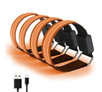 Itonash Bracciale a LED Riflettente Ad Alta visibilità, Banco di Illuminazione per Sicurezza Ricaricabile USB, Fascia Regolabile per Jogging, Corsa, Ciclismo, per Sport Esterni (E)