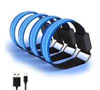 Itonash Bracciale a LED Riflettente Ad Alta visibilità, Banco di Illuminazione per Sicurezza Ricaricabile USB, Fascia Regolabile per Jogging, Corsa, Ciclismo, per Sport Esterni (A)