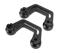 Itonash Coppia una Staffa di Montaggio per Luce Parabrezza a Pilastro, Supporto per Luce Cofano in Lega di Alluminio di Ricambio per JL JLU 2018-2022 Sahara Sport Gladiator JT 2020 (Nera)