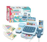 Itonash Giochi di Finzione per Bambini Fino al Registratore di Cassa con Scanner per Bambini dai 3 4 5 Anni in su, Luci e Suoni Cassiere della Spesa per Bambini Gioca Fino al